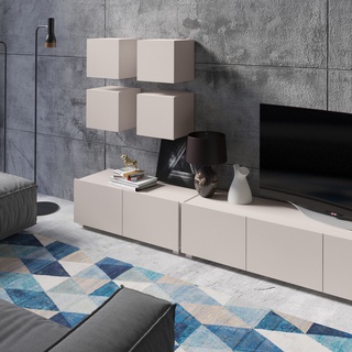 zestaw nowoczesny rtv Calabrini 19 meblościanka pod telewizor