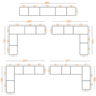 szafa 191 - 240 - 380 narożna zestaw Tres S modułowa garderoba duża