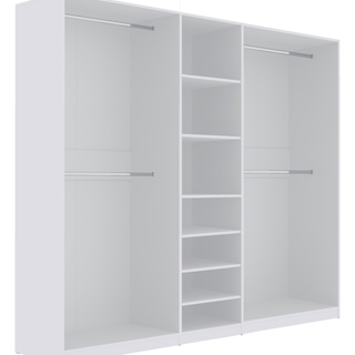 szafa 250 modułowa prosta narożna Tres Y garderoba otwarta biała