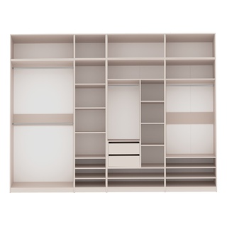 szafa 100 z nadstawką wysoka Tres 01/1N otwarta wnękowa z drążkami