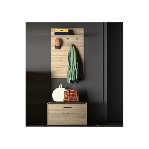 Zestaw Mebli mała garderoba CARO 6 szafka z siedziskiem wieszak