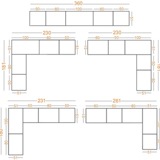 szafa 360 duża otwarta Tres x narożna prosta garderoba korpus