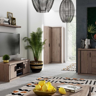 szafa 100 - 114 narożna duża Dallas 21 rogowa z półkami drążkiem