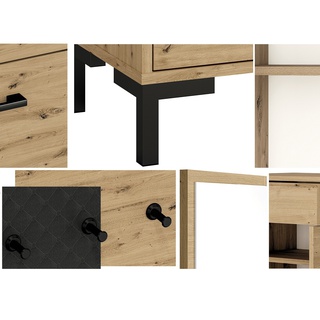 komoda 159 loft na nóżkach Nevio 13 duża szeroka szafka z szufladami