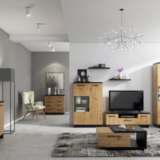 półka 68 wisząca mała Ines 06 nad biurko komodę łóżko czarna