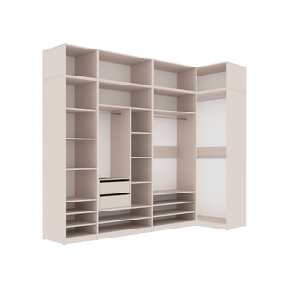 szafa 100 z nadstawką wysoka Tres 01/1N otwarta wnękowa z drążkami