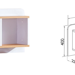 półka 96 ,2 ścienna Lorento L-9 regał wiszący nad biurko komodę