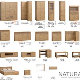 szafa 102 ubraniowa Natural 01  do przedpokoju korytarza sypialni