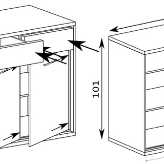 zestaw Mediolan 1 komoda rtv szafka witryna komplet do pokoju salonu