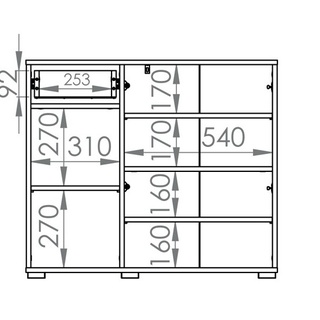 szafka 90 na buty Caro 08 komoda sonoma do przedpokoju korytarza