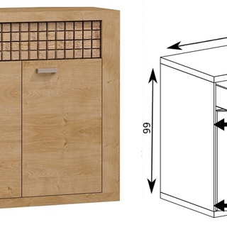 komoda 191 ,5 duża szeroka Natural 09 szafka z szufladami półkami