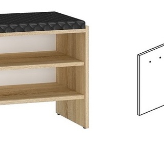 szafka 105 z siedziskiem Caro 07 regał na buty do korytarza przedpokoju