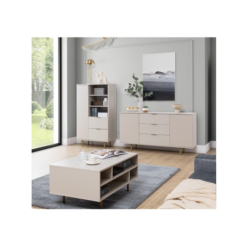 Mehrzweckschrank-Set NUBIA 07 Wohnzimmer-Set Kommode Couchtisch Regal