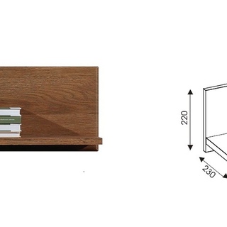 półka 90 na ścianę Ivo 10 prosta nad komodę biurko łóżko do pokoju