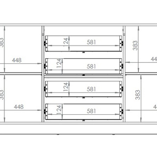 komoda 160 z szufladami Urso 06 duża szeroka szafka loft nowoczesna dąb craft złoty+ czarny do pokoju salonu