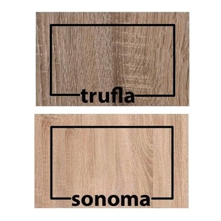 zestaw mebli Dallas 1 witryna komoda szafa meblościanka sonoma trufla