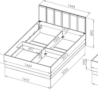 zestaw mebli sypialnia loft Urso D łóżko 160 stoliki nocne szafa z lustrem szufladami dąb craft złoty czarny do pokoju sypialni