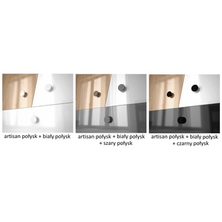 zestaw nowoczesny Nero 5 półkotapczan biurko komoda w połysku