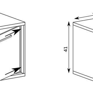 szafka 40 mała nocna Mediolan 16 stolik nocny do sypialni pokoju