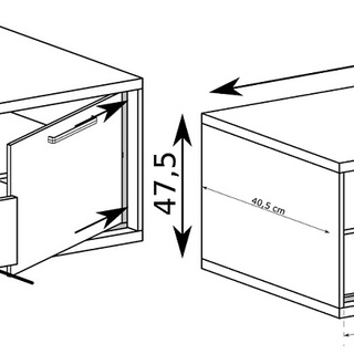 Zestaw mebli Mediolan 5 ława komoda rtv szafka witryna do pokoju
