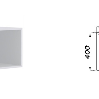 szafa 60 z nadstawką szufladami Tres 04/4N wysoki słupek otwarty