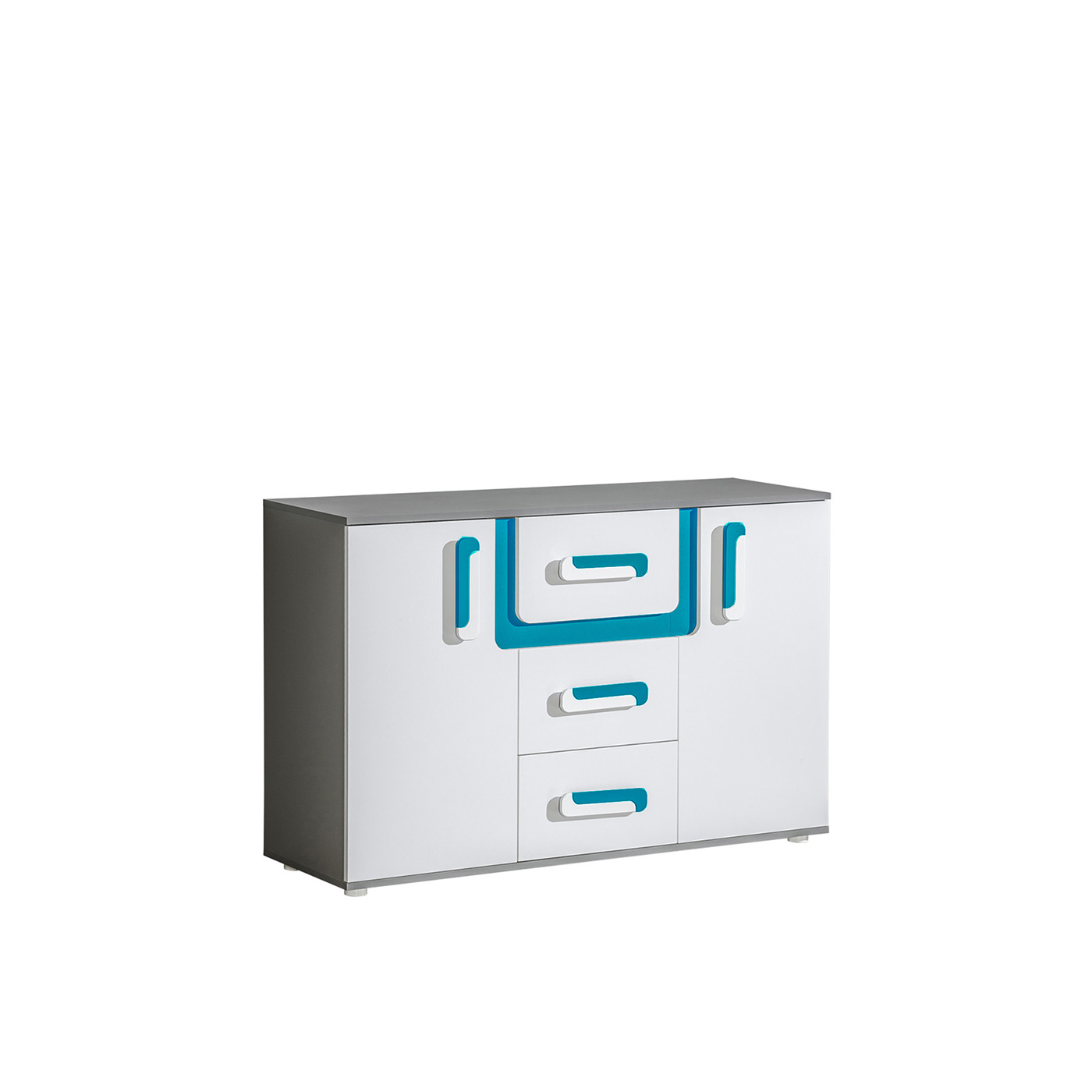 komoda 128 z szufladami Apetito Bis 07 duża szafka dzieci róż turkus