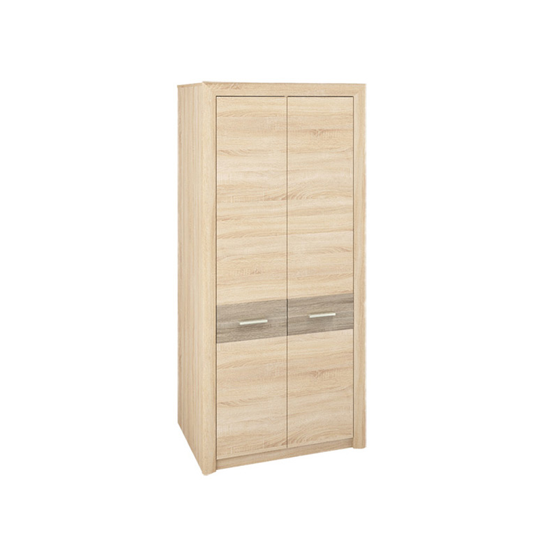 szafa 92 dwudrzwiowa duża Castel 01 z półkami drążkami sonoma