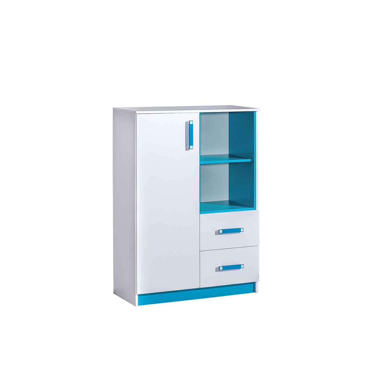 Komoda 90 wysoka szafka z szufladami Trafiko 06 na zabawki regał