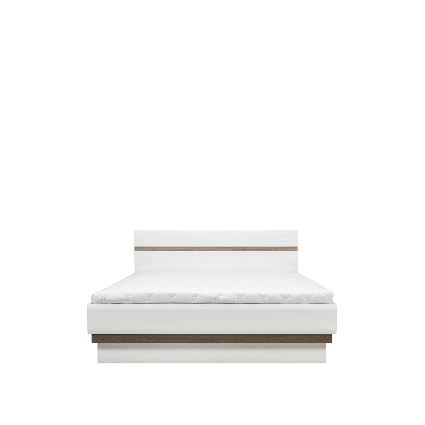 łóżko 180x200 z pojemnikiem Lionel 12 / 180 duże podnoszone białe połysk