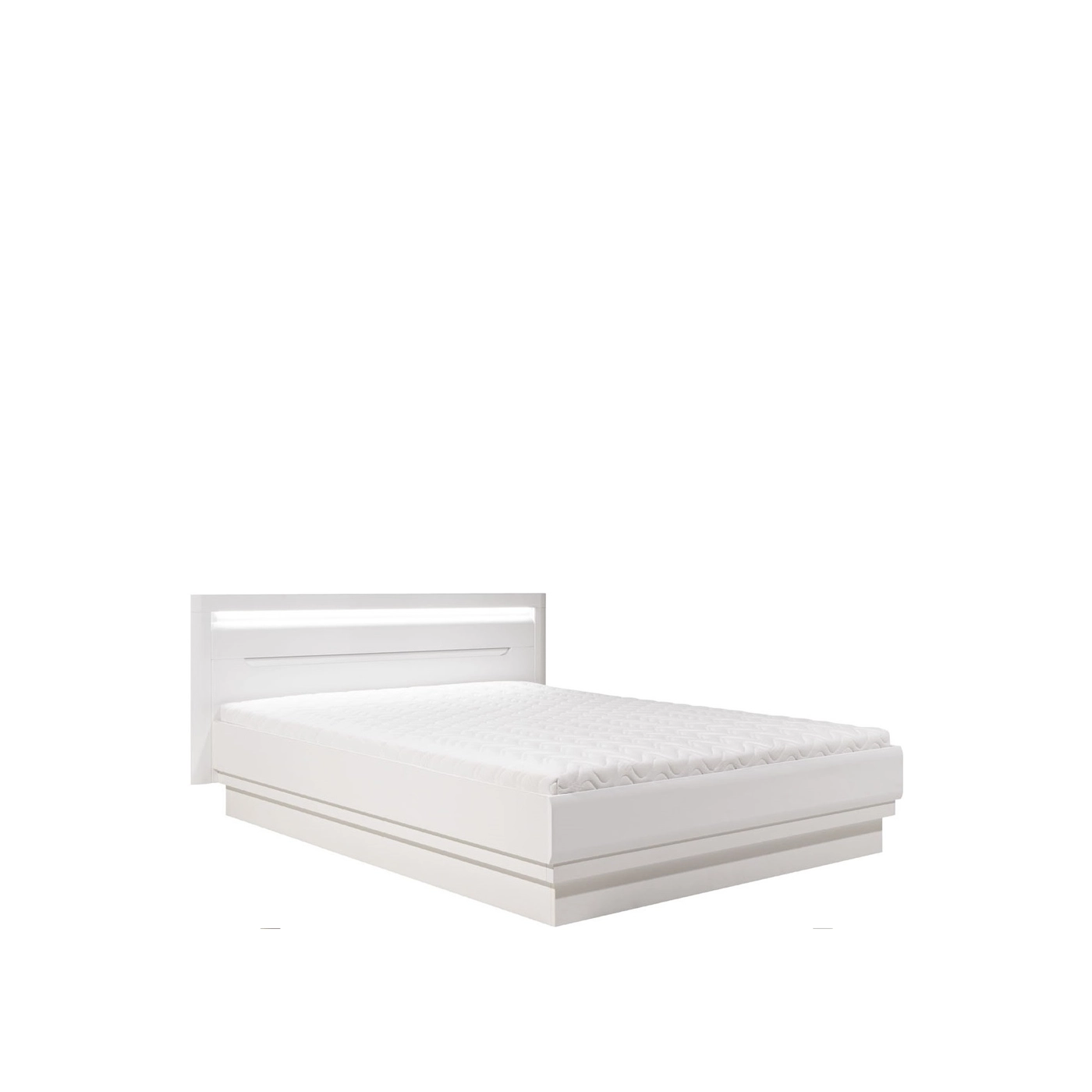 łóżko 140x200 podwójne Irma 16 małe 140 z zagłówkiem białe do sypialni