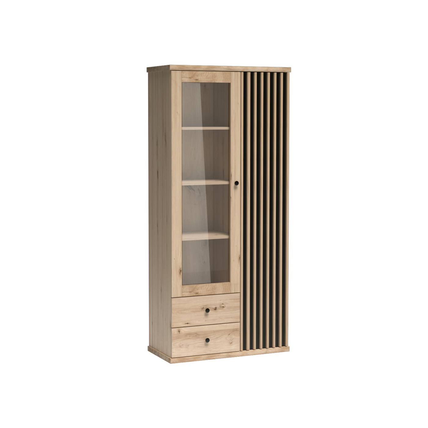 witryna 86 ,4 dwudrzwiowa z lamelami Cali 02 szeroka duża gablota