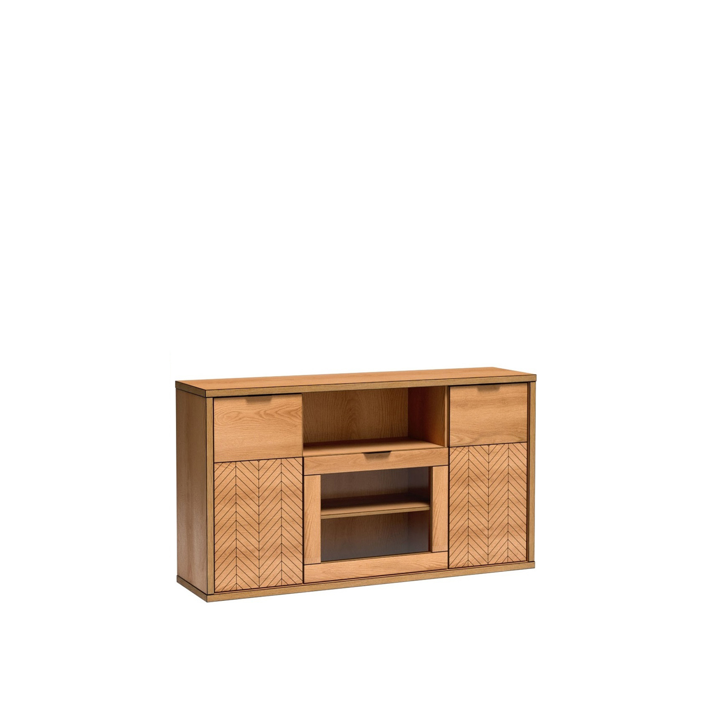 komoda 158 przeszklona duża Fonti 04 duża szeroka szafka z szybą