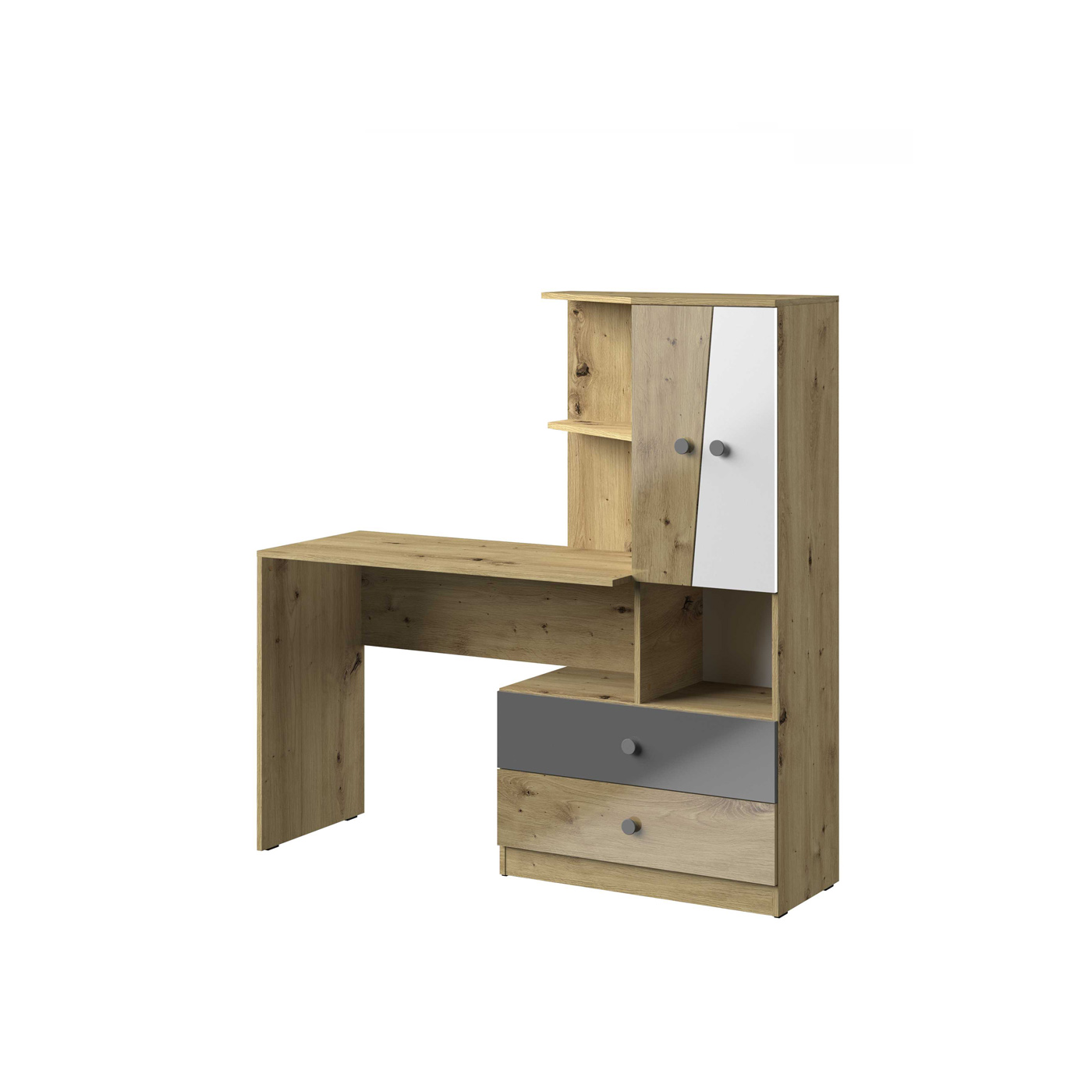 biurko 150 z nadstawką szafką komodą Nero 11 nowoczesne w połysku