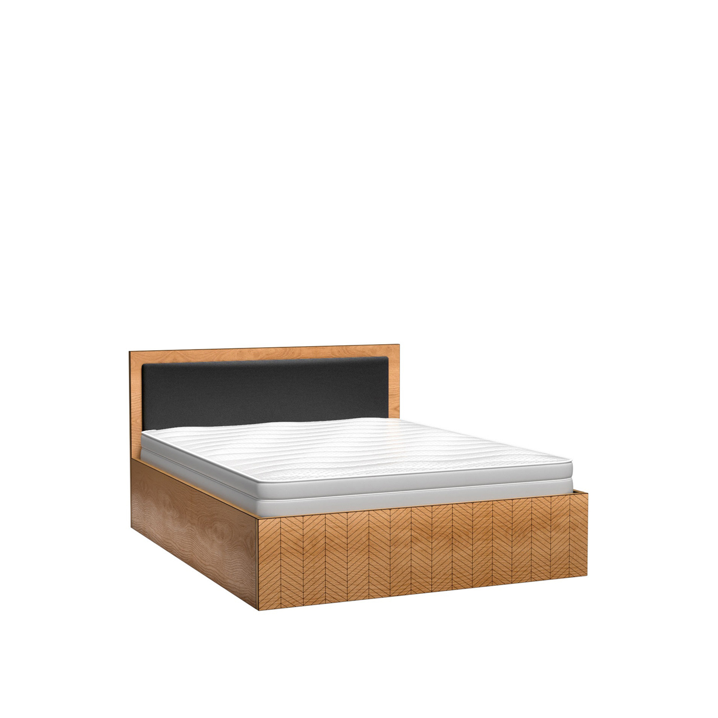 łóżko 160x200 z pojemnikiem zagłówkiem Fonti 12 160 podnoszone loft