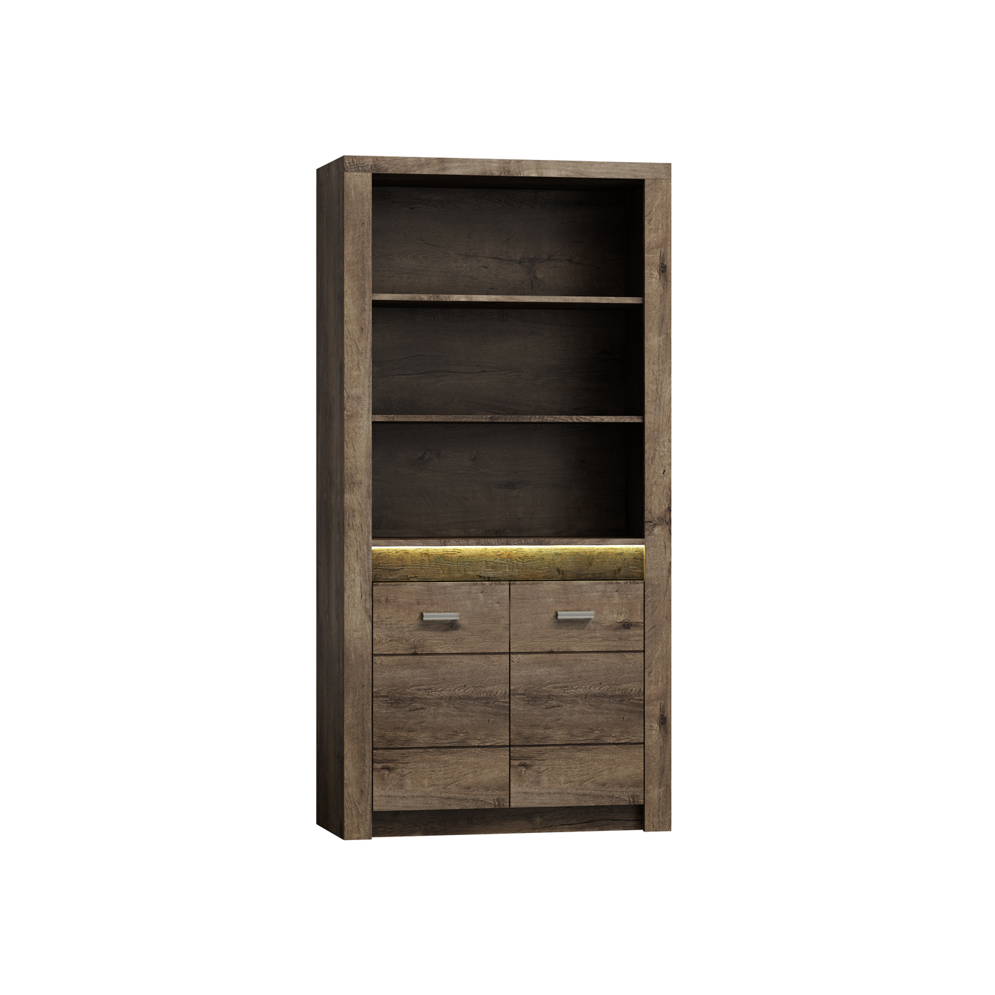 regał 96 duży z szafką Indiana 05 szeroki słupek do pokoju biura