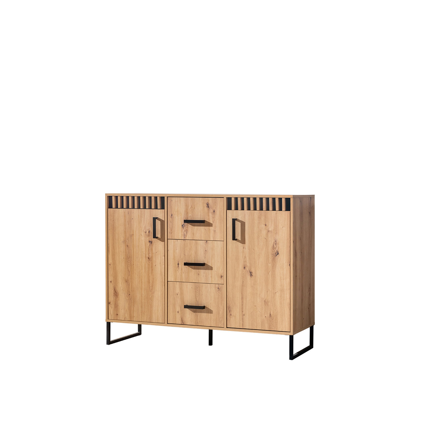 komoda 135 z szufladami lamelami nóżkami Lamelix 05 duża szafka