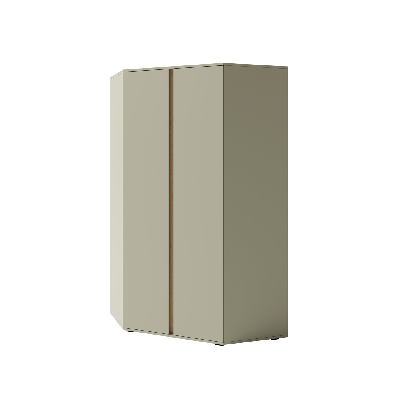 szafa 95 narożna rogowa Luca 02 półki drążki duża zielona beżowa