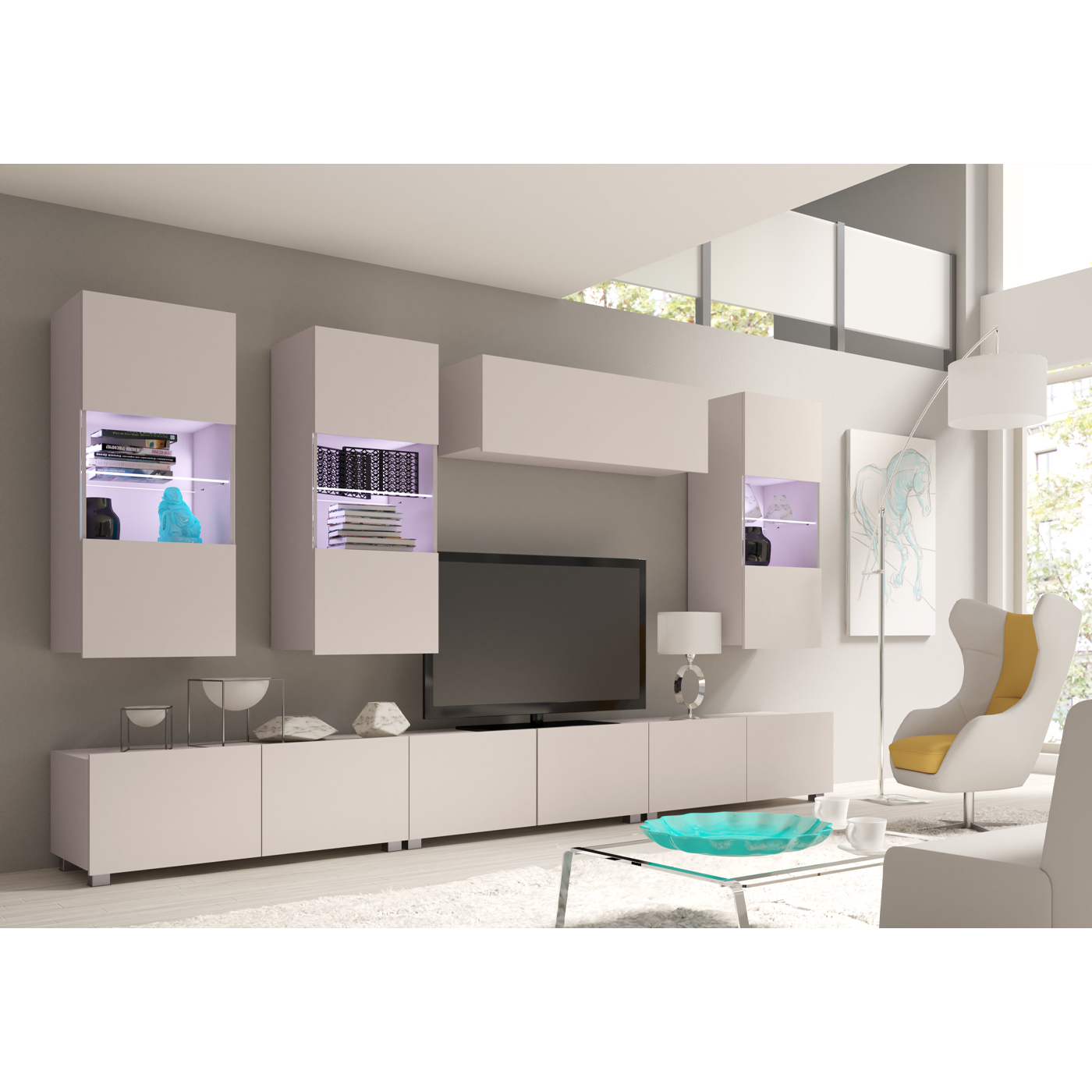 zestaw mebli nowoczesnych Calabrini 40 nowoczesna meblościanka