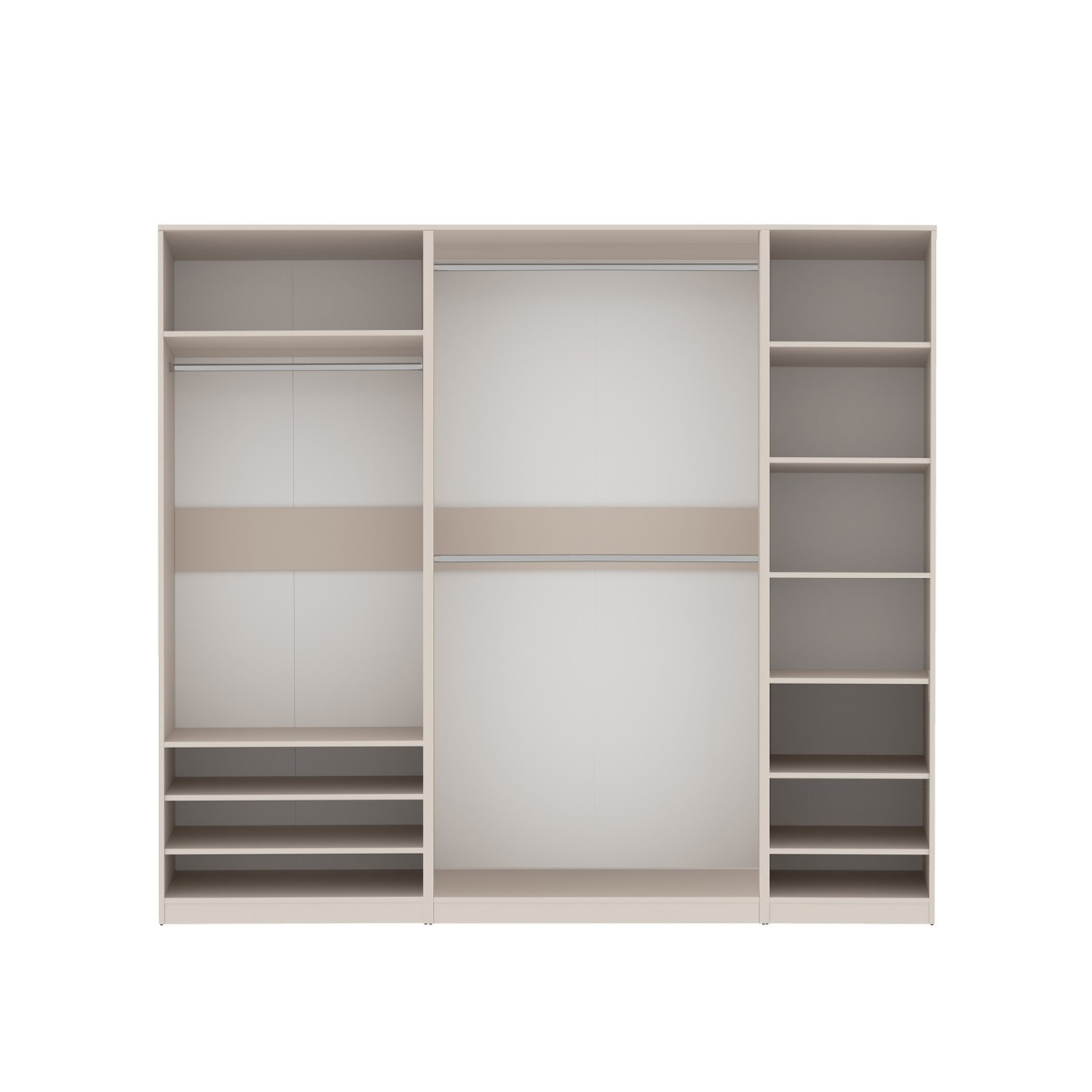 kleiderschrank 230 cm groß, breit, hoch ohne türen tres | marmex