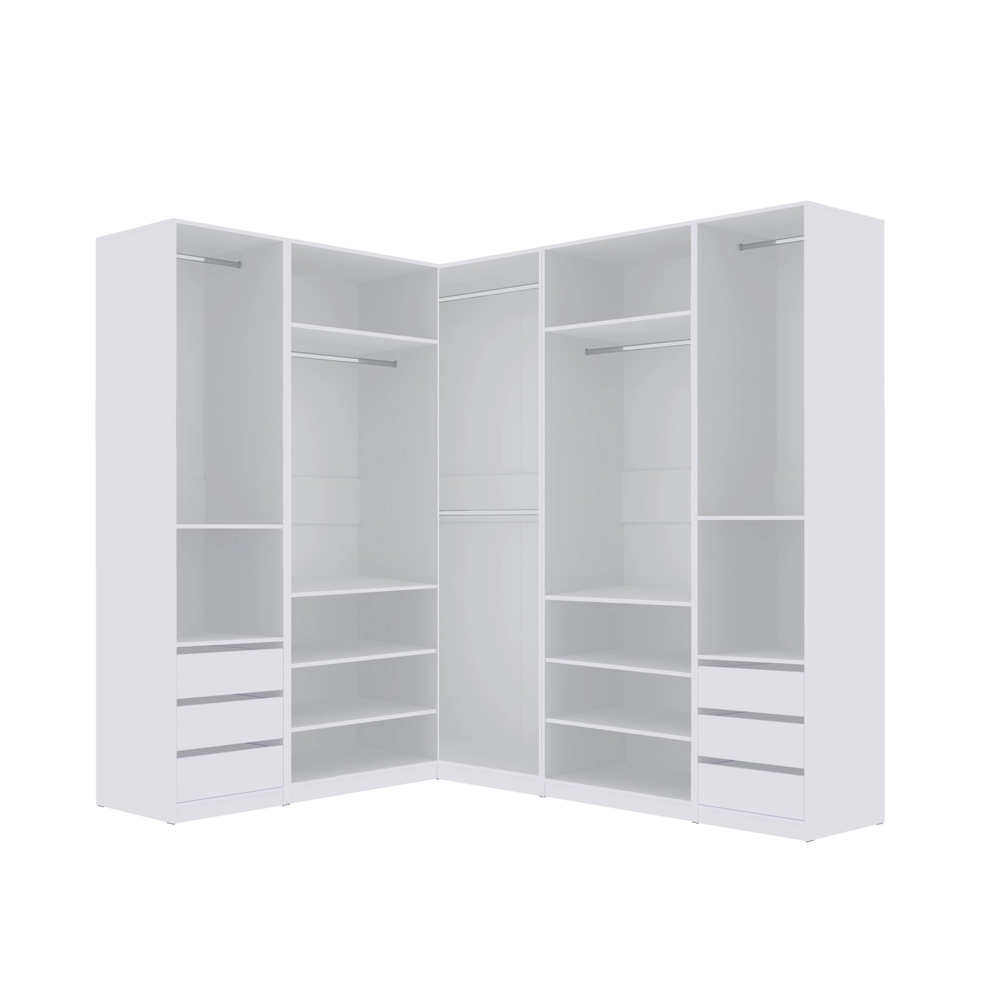 szafa 191 - 240 - 380 narożna zestaw Tres S modułowa garderoba duża