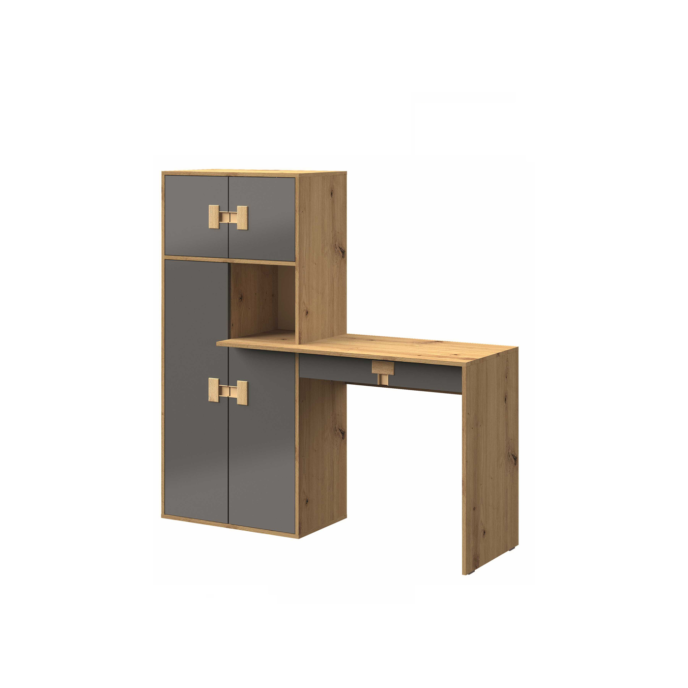 biurko 151 z nadstawką Index 11 z szafką regałem komodą nowoczesne