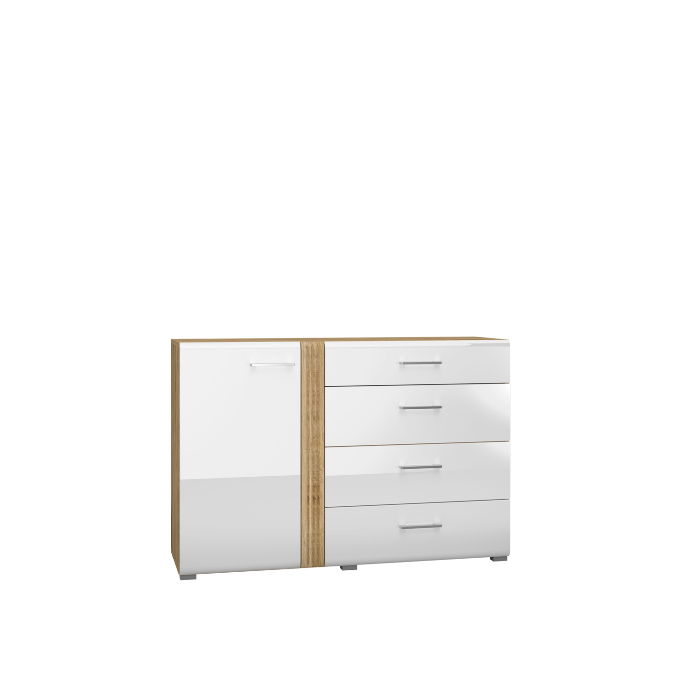 komoda 143 elegancka Adagio 04 szafka z szufladami biała w połysku