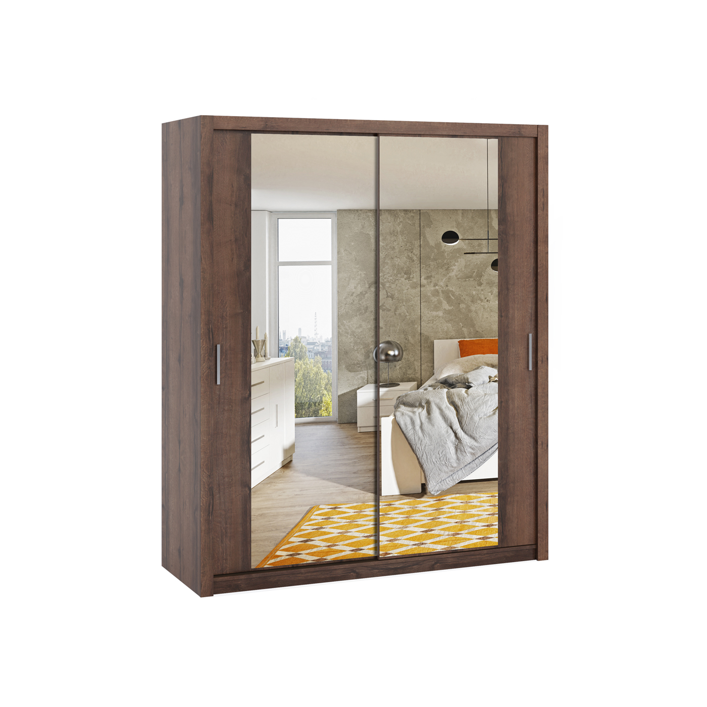 szafa 180 z lustrem przesuwna Bono 12 garedroba do sypialni salonu