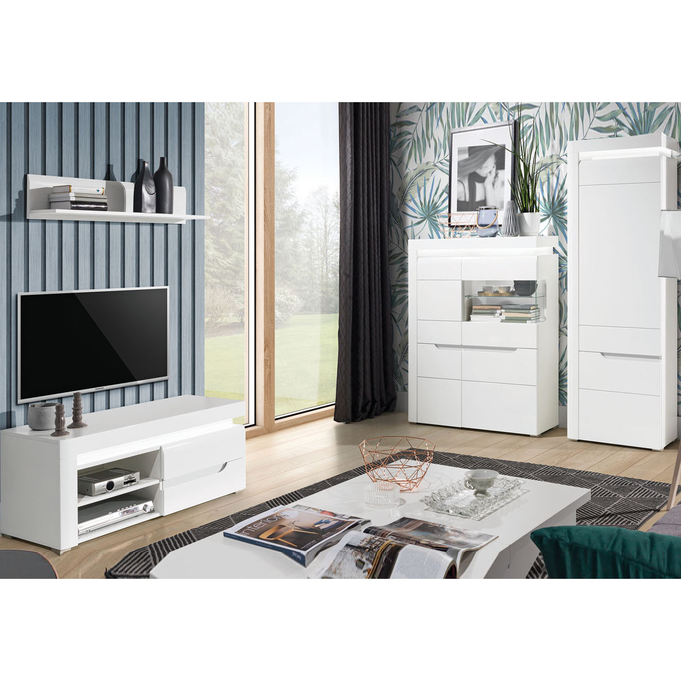 zestaw mebli nowoczesnych Irma 6 mały komplet rtv do salonu pokoju