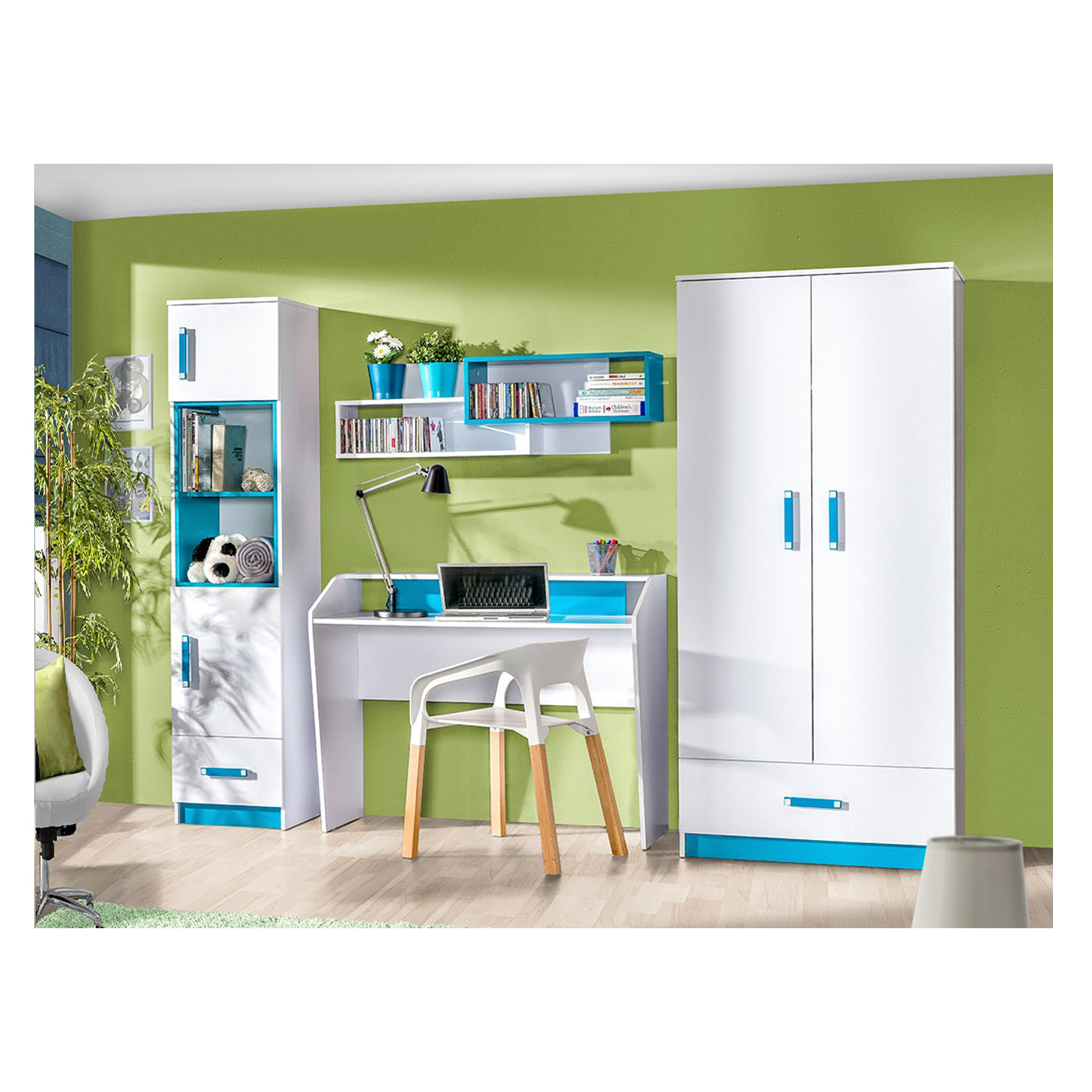 zestaw meblościanka z biurkiem Trafiko 3 dla dzieci młodzieży ucznia